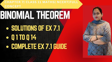 Binomial Theorem Class 11 | Exercise 7.1 Full Solutions | NCERT Maths Chapter 7| Step by Step Guide