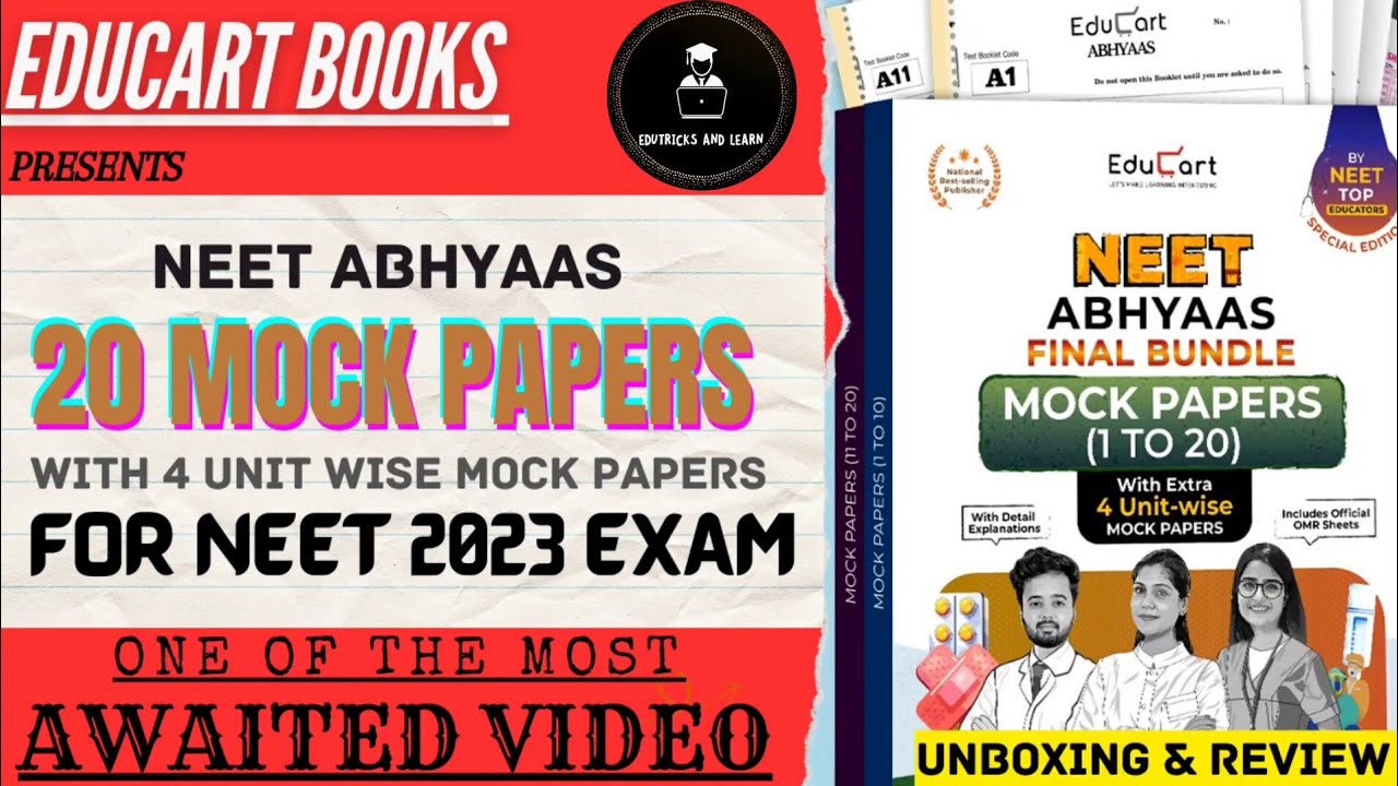 Educart NEET 2023 Mock Test Papers || Educart Neet Abhyaas 20 Mock Test ...