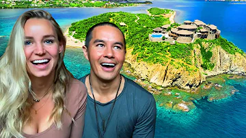 WE TRAVELED TO THIS PRIVATE ISLAND TO CELEBRATE THE BIG NEWS!