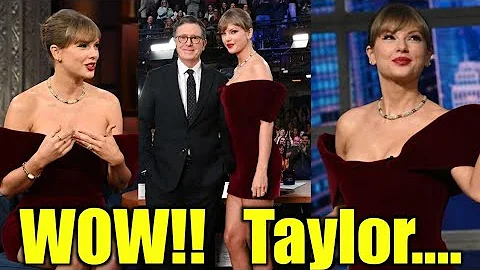 Taylor Swift Stuns in a Bold Velvet Minidress During Her Appearance on The Late Show with Colbert