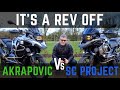 AKRAPOVIC TITANIUM Vs SC PROJECT R1250/R1200 GSA REV OFF PLUS A SOUND SCAPING RIDE BY.