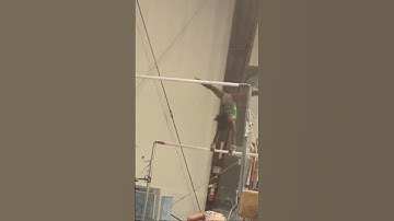 New skill! Straddle to handstand! #7yrsold #lovegymnastics #bars #gym