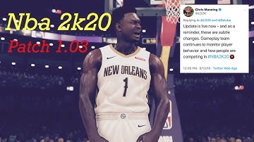 NBA 2K20 PATCH 1.03 Update With Patch Notes Dribbling Stepback Escape fix!