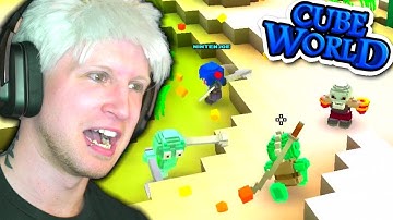 DUNGEONS WITH FRIENDS! 🌎 Scythe Plays Cube World Multiplayer #03