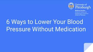 Six Ways To Lower Your Blood Pressure