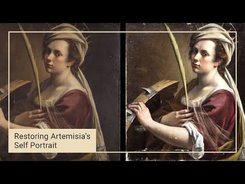 Finishing the clean | Art restoration of Artemisia's 'Self Portrait' | 5 of 14