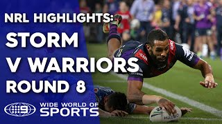 Full match highlights of the nrl's round 8 anzac day clash between
melbourne storm and warriors at aami park, melbourne. nrl on nine is
home rugby...