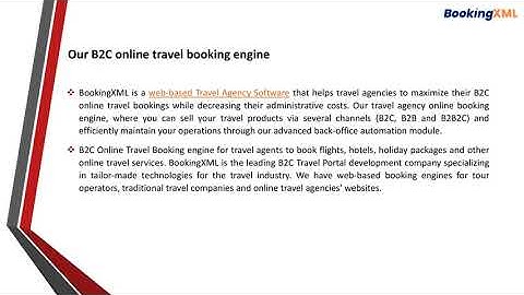B2C Booking Engine | BookingXML