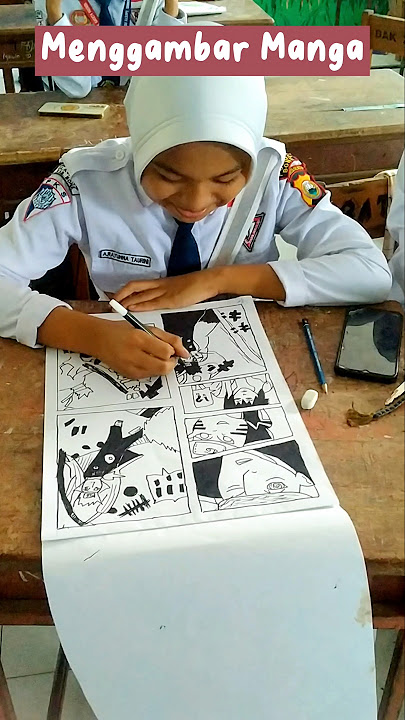 Siswi SMP Menggambar Komik Anime Naruto. 🍜 #shorts #AMSture #narutoshippuden