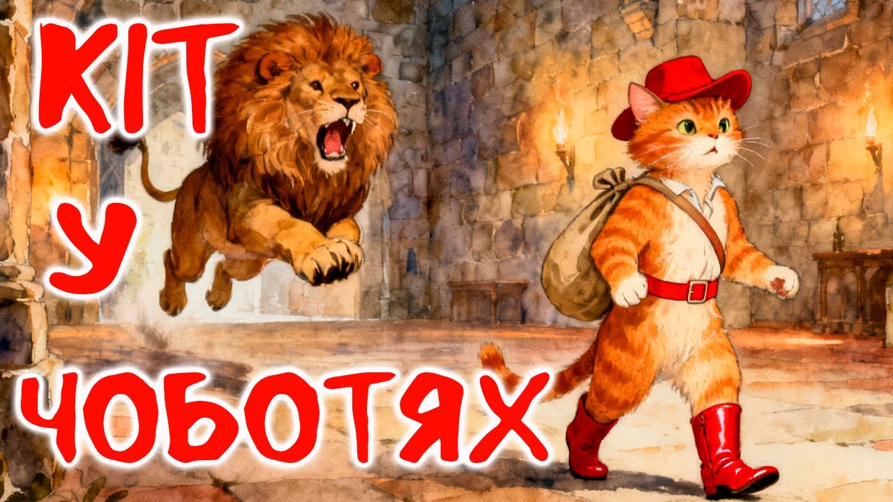 Кіт у Чоботях – Казка для дітей українською | Аудіоказка перед сном