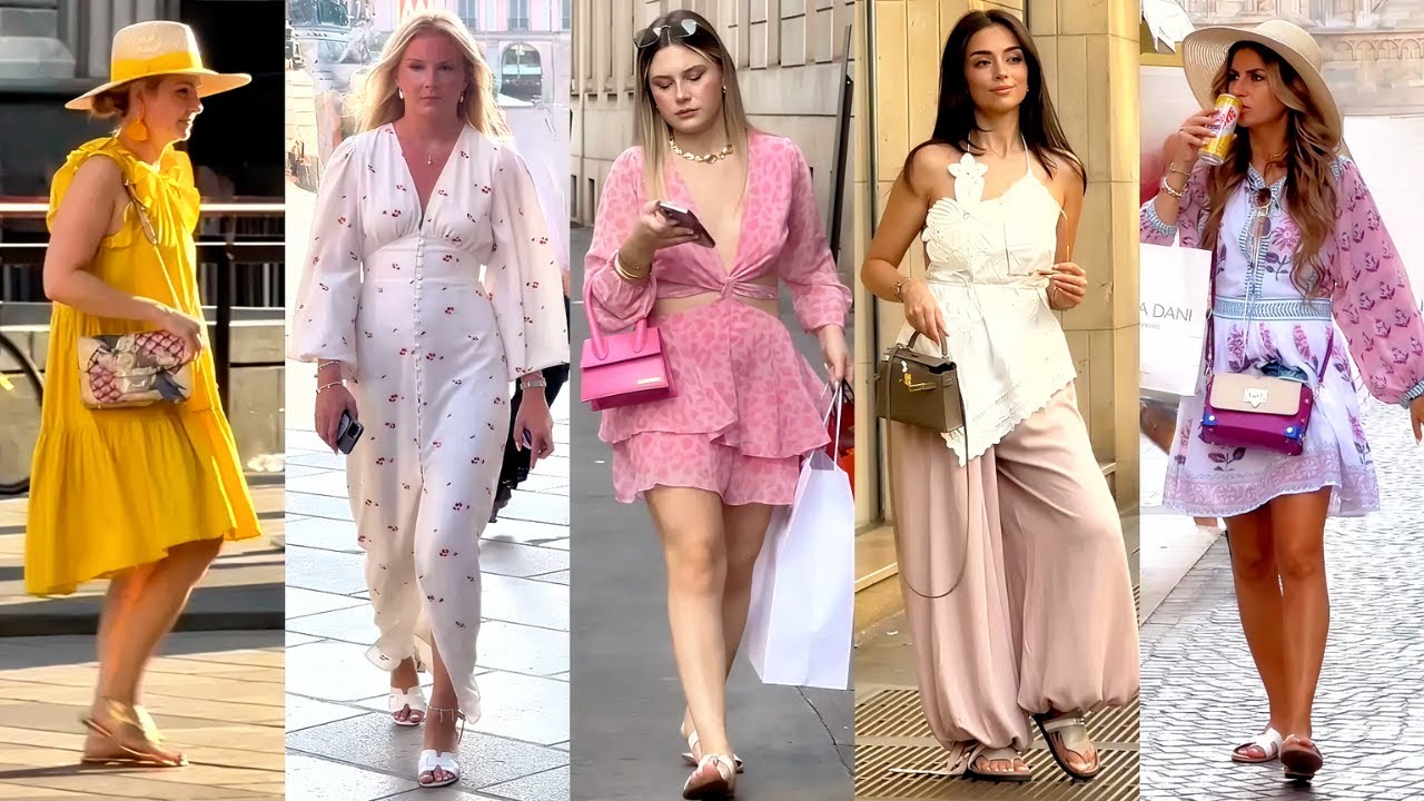 🇮🇹 Unique Milan Street Style in 34°C Summer Heat | Chic Italian Outfits & Fashion Inspiration 2025