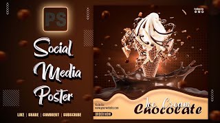 SOCIAL MEDIA CHOCOLATE POSTER + PSD FILE | FLYER | TEMPLET | PAMPHLET | PHOTOSHOP TUTORIAL 2023