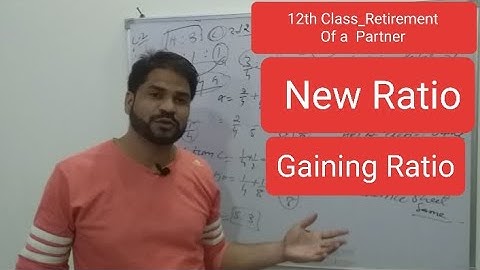 12 class/Chapter-5/Retirement of a partner/New Ratio & Gaining Ratio#Desi Accounts By Sunil Sir #