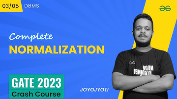 Normalization | Database Management System  | GATE 2023 CRASH COURSE