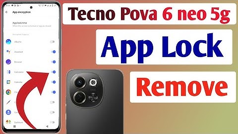 How to remove app lock in Tecno Pova 6 neo 5g/Tecno Pova 6 neo me app lock kaise remove(hataye) kare