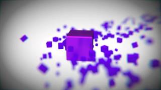 3D Sound Visualization Purple Cubes