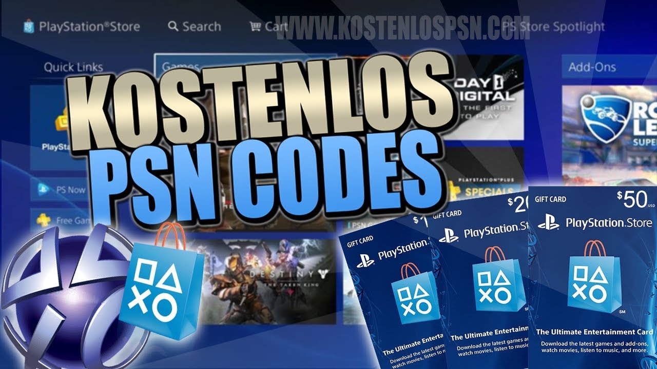 Gratis PSN codes - Funktionierende Methode Deutsch - YouTube