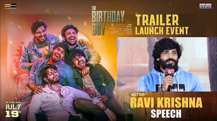 Actor Ravi Krishna Speech @ The Birthday Boy Trailer Launch Event
