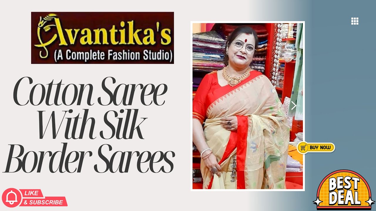 AVANTIKA`S  || Cotton Saree With Silk Border Sarees  || Episode-442 ||