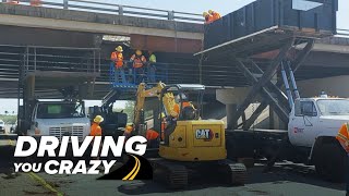 Crews work to repair hole and beam on I-430 overpass | Driving You Crazy