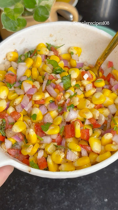 ZERO OIL Sweet Corn Chaat | Sweet Corn Salad | Corn Chat #sweetcorn