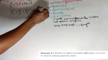 Equations différentielles : Introduction - partie 1