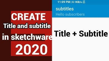 Easy way to create  title and subtitle for action bar in sketchware project||sketchware tutorials