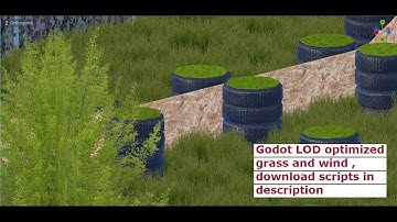 Godot lod optimized grass and wind effect