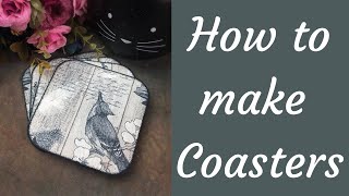 How to make Decoupage Coasters Tutorial |  Easy DIY Gift Ideas
