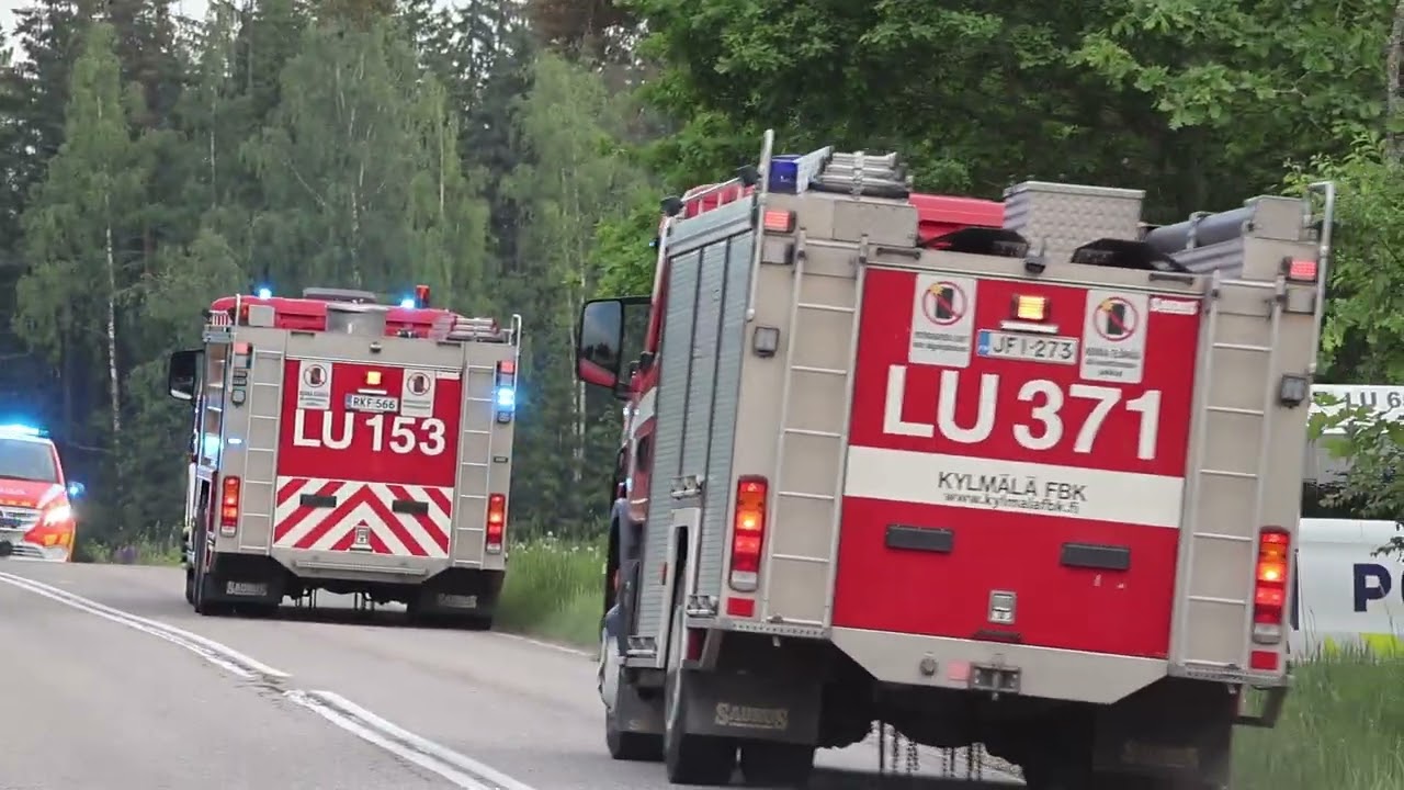 Konehallin tulipalo Kirkkonummella /  Machine hall fire in Kirkkonummi