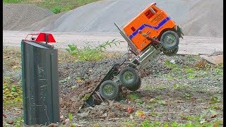 HEAVY RC TRUCK ACCIDENT! BIG TIPPER FAIL! RC CRASH ON THE CONSTRUCTION SITE! RC LIVE ACTION