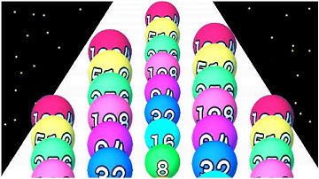 Ball Run 2048 Red Ball 4 2048 Run Game - Gameplay Walkthrough - Levels 21-40