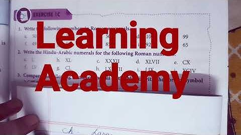 Large Number - Roman Numerals. Exercise 1C..Class - 5 ! Prabha Sethy MATHS Now !