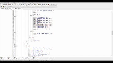 Menú de opciones en Dev C++