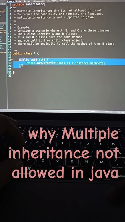 OOPS| Inheritance |Why multiple inheritance not allowed in Java ...