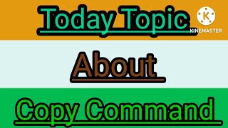 #Copy Command in Ms Dos Prompt, How To Copy in MS DOS, MS Dos Prompt Me File Ko Copy Kaise Kare.