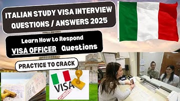STUDY VISA INTERVIEW QUESTIONS YOU MUST PREPARE FOR INTERNATIONAL STUDENTS | STUDY IN ITALY 2025-26