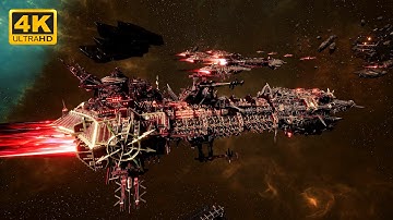 World Eaters vs Orks - Skalgrim Mod - 4K Quality - Battlefleet Gothic Armada 2
