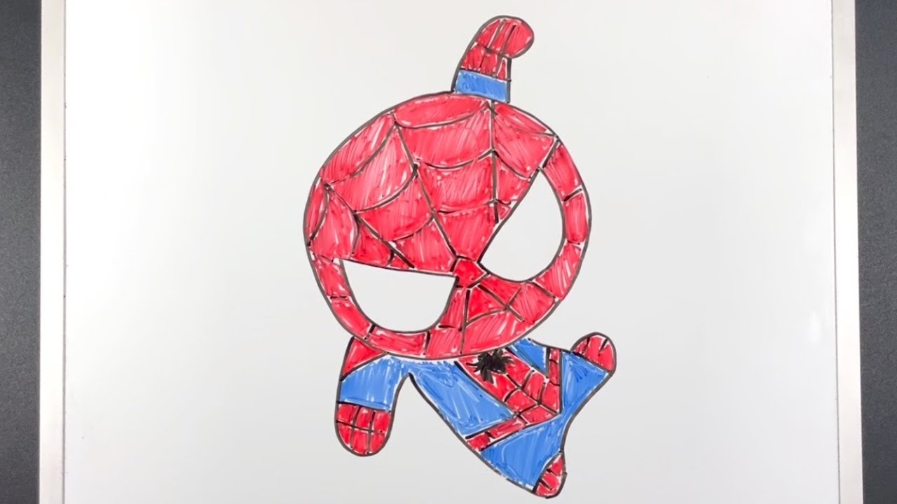 How To Draw Spider Man Slowly Spider Man Youtube