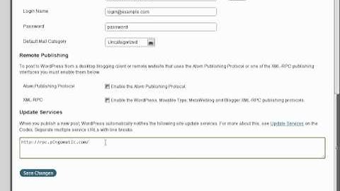 29-Using Privacy and Update Services to ping Search Engines-WordPress Tutorial v3.4