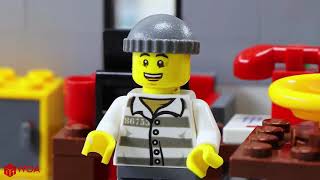 Pembobolan Penjara - Para Polisi Terjebak Di Dalam Penjara Gara-gara Penjahat - Animasi Lego 2021 screenshot 2