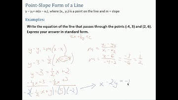 Algebra 2 Lesson 2.3 - Writing Linear Equations