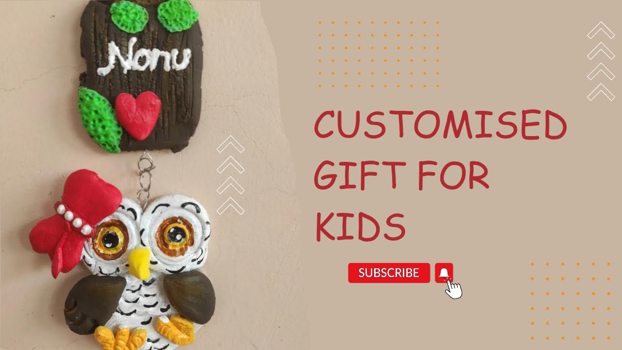 Customised Craft Diy DIY craft ideas # Customised Gift Your Kids #claycraft #owlcraft #easy# ...