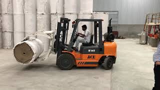 ACE forklift with PRC attachment