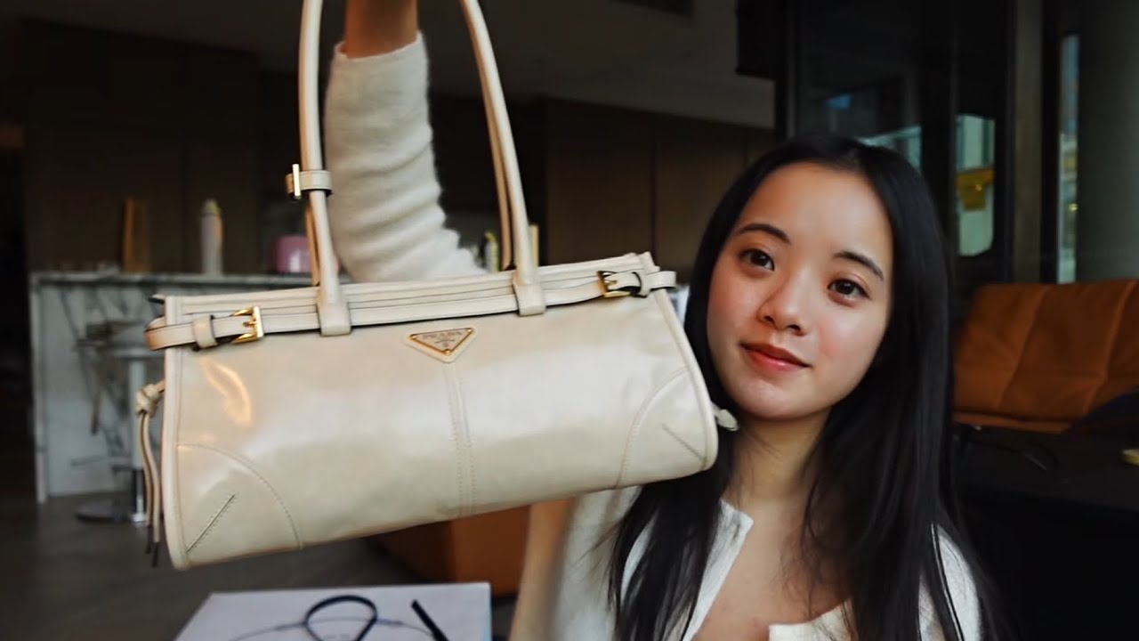 Prada Shoulder Prada Tan Bag 2000s Prada Beige Brown Leather Linea 