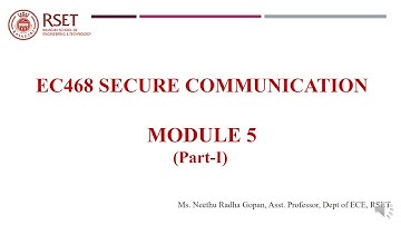 EC468 Secure Communication Module5 Session1