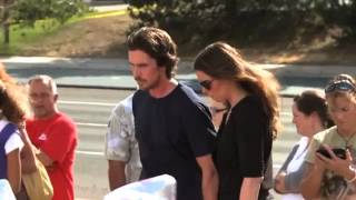 Christian Bale Visits Aurora Memorial July 24th 2012