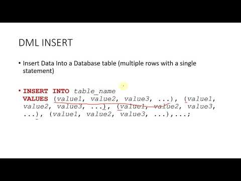 SQL DML -