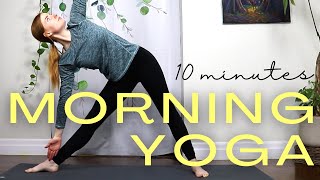 10 MIN Morning Yoga Stretch & Flow ~ Feel Vibrant | Just Rolled Out of Bed