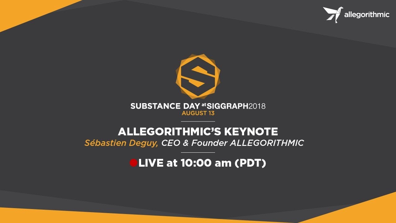 Substance day at SIGGRAPH: Keynote and Substance Alchemist demo | Adobe Substance 3D